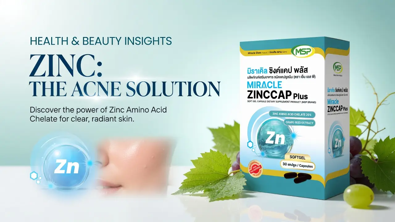 อาหารเสริม Zinc สูตรผสม ตัวช่วยลดสิวอักเสบ